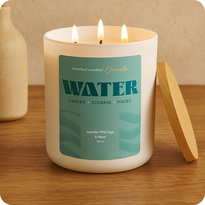 COOL AND CLEVER WATER ELEMENT 3 WICK CANDLE