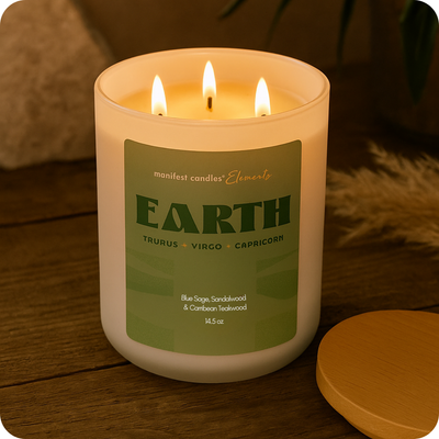 DOWN-TO-EARTH FIRE ELEMENT 3 WICK CANDLE