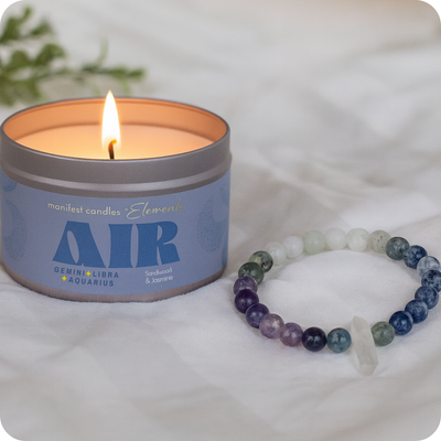 BREEZY BRILLIANCE AIR ELEMENT CANDLE + CRYSTAL BRACELET  