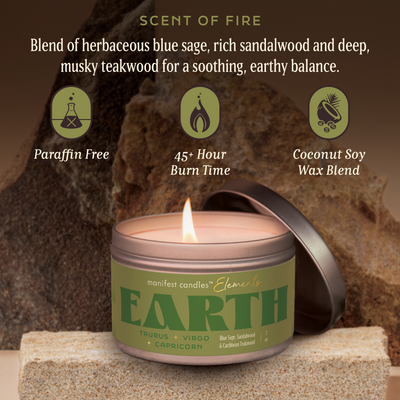 Earth Candle + Crystal Bracelet
