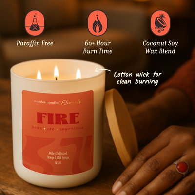 Fire Candle 3 Wick