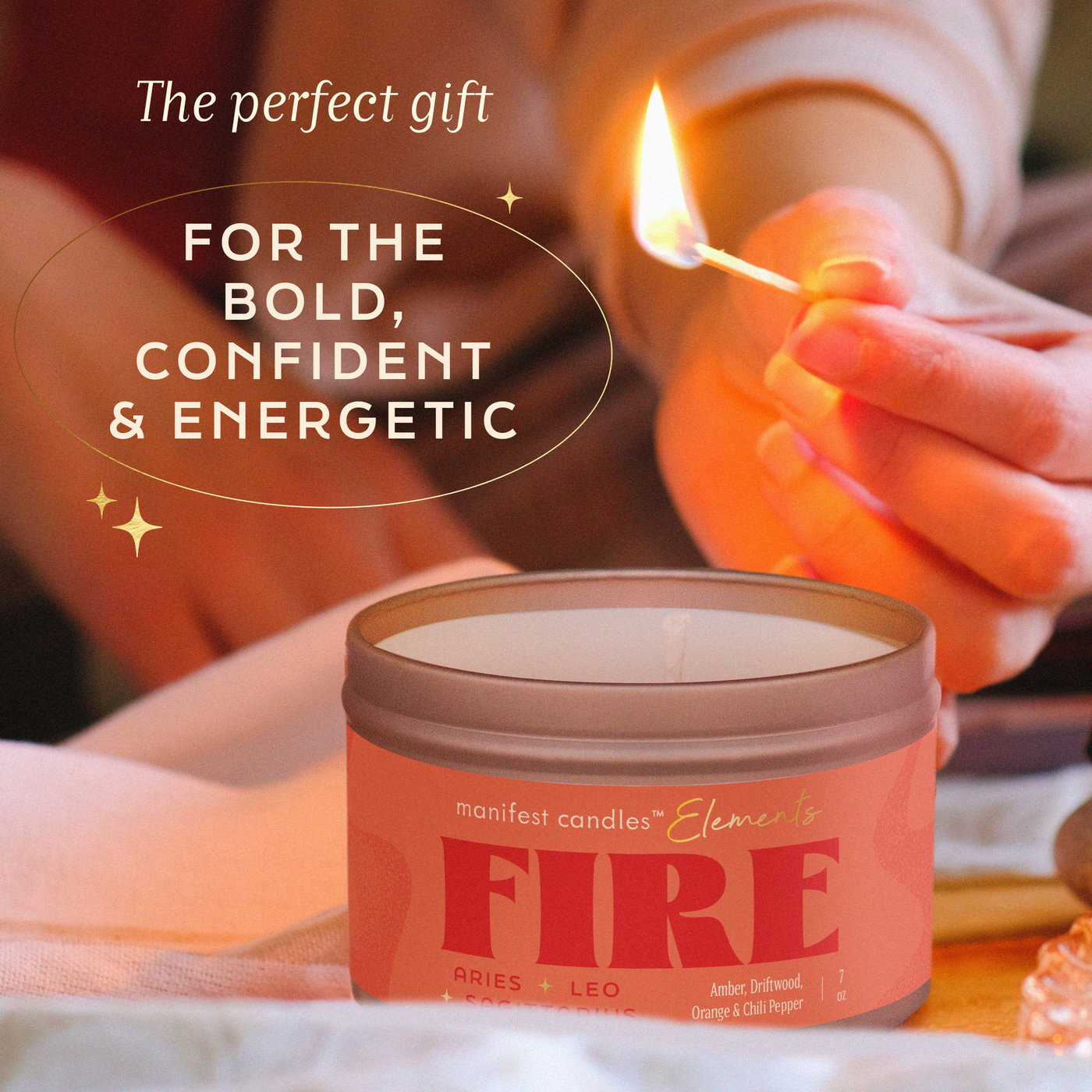 Fire Candle + Crystal Bracelet
